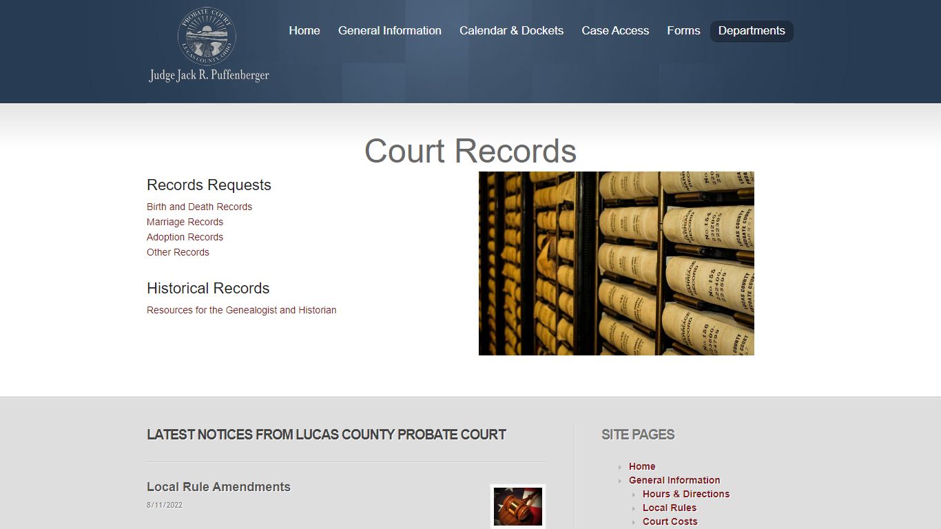 Records - Lucas County Probate Court