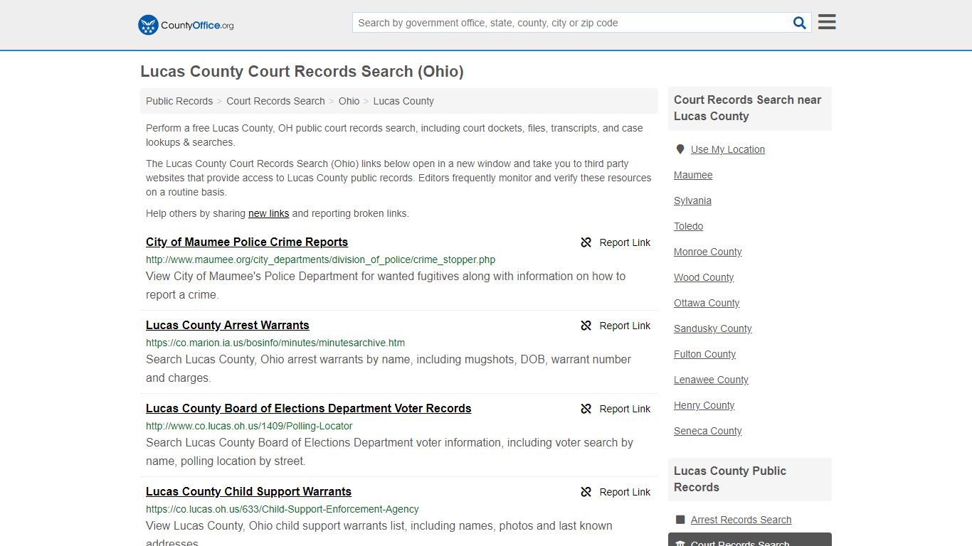 Court Records Search - Lucas County, OH (Adoptions ...